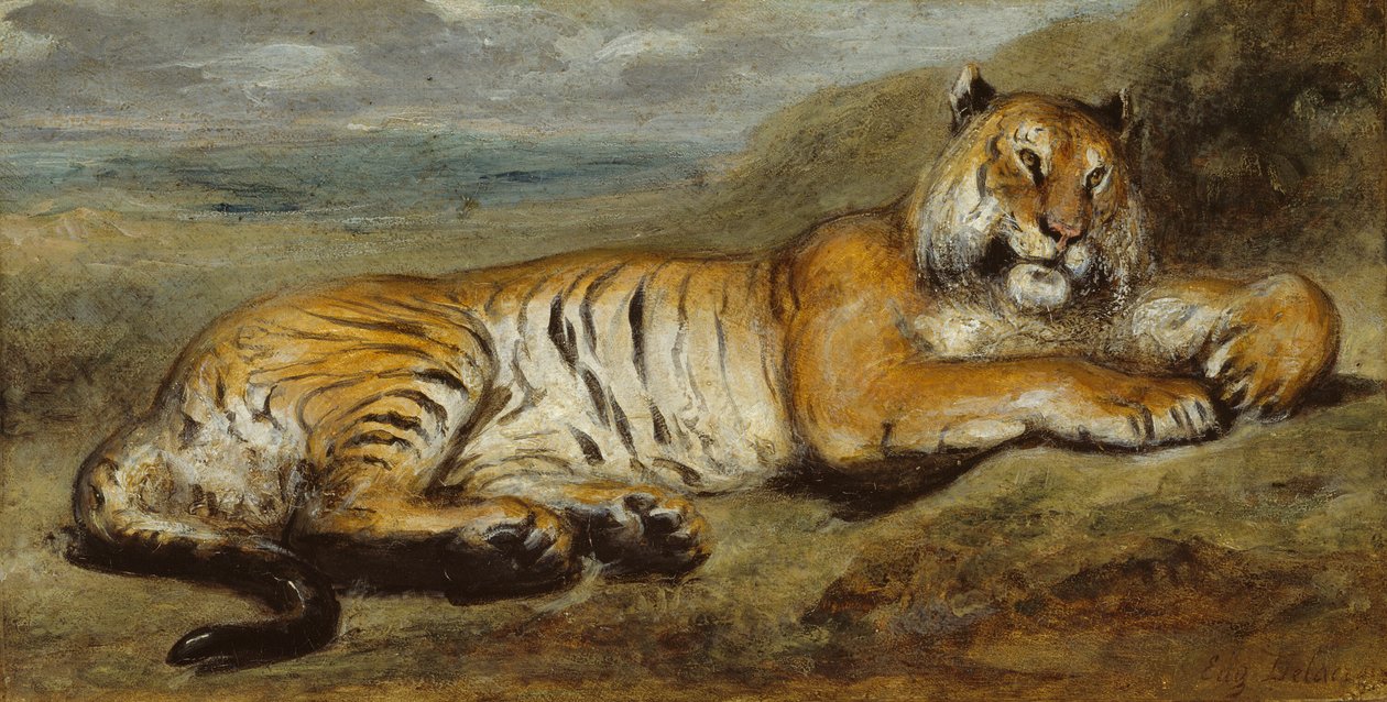Tigris pihen alkotó: Pierre Andrieu