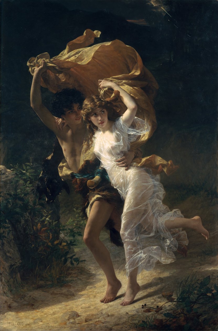 A vihar, 1880. alkotó: Pierre Auguste Cot