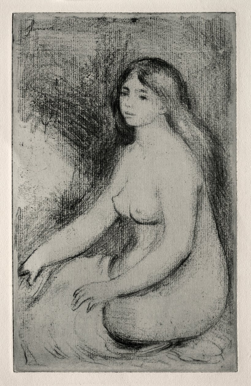 Ülő fürdőző, c. 1905. alkotó: Pierre Auguste Renoir