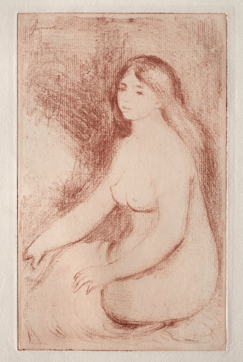 Ülő fürdőző, c. 1905. alkotó: Pierre Auguste Renoir