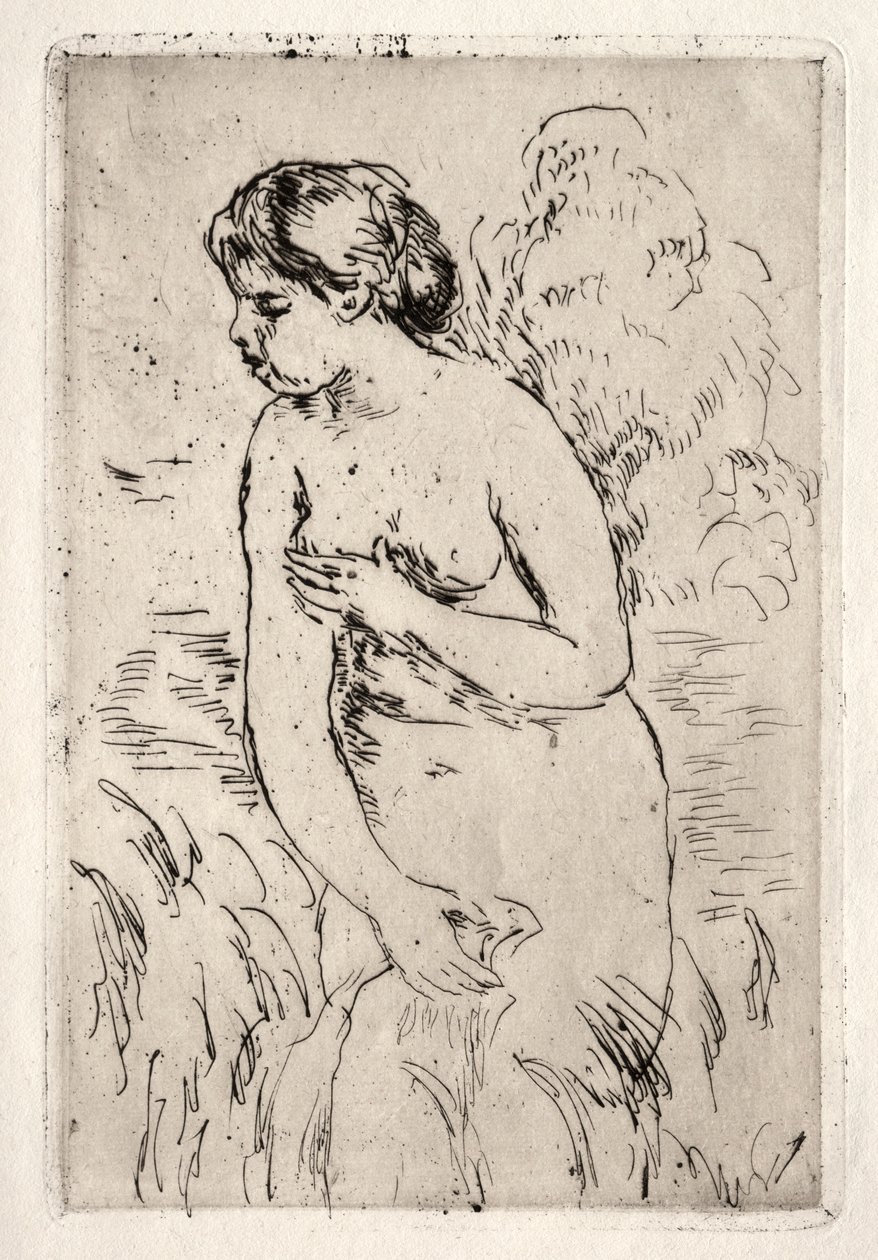 Fürdős állva, fél lábon. alkotó: Pierre Auguste Renoir