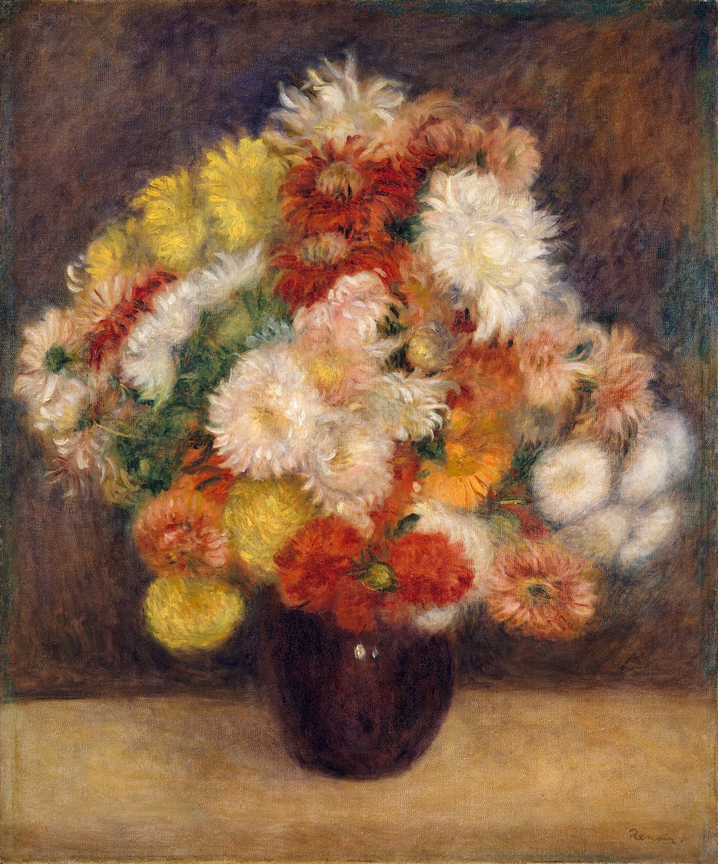 Krizantém csokor, 1881. alkotó: Pierre Auguste Renoir