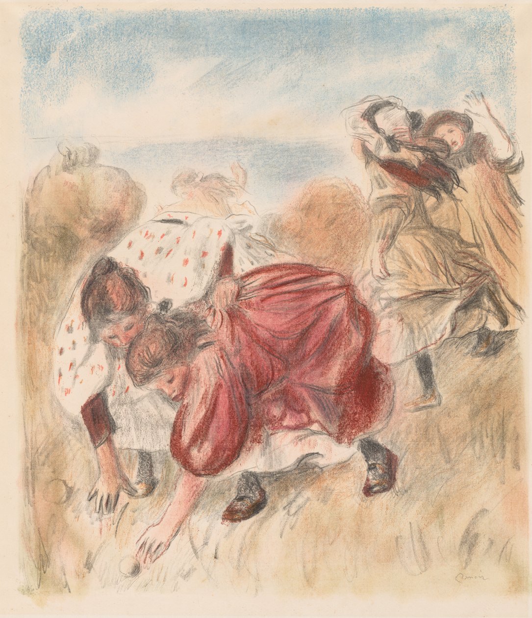 Labdázó gyerekek alkotó: Pierre Auguste Renoir
