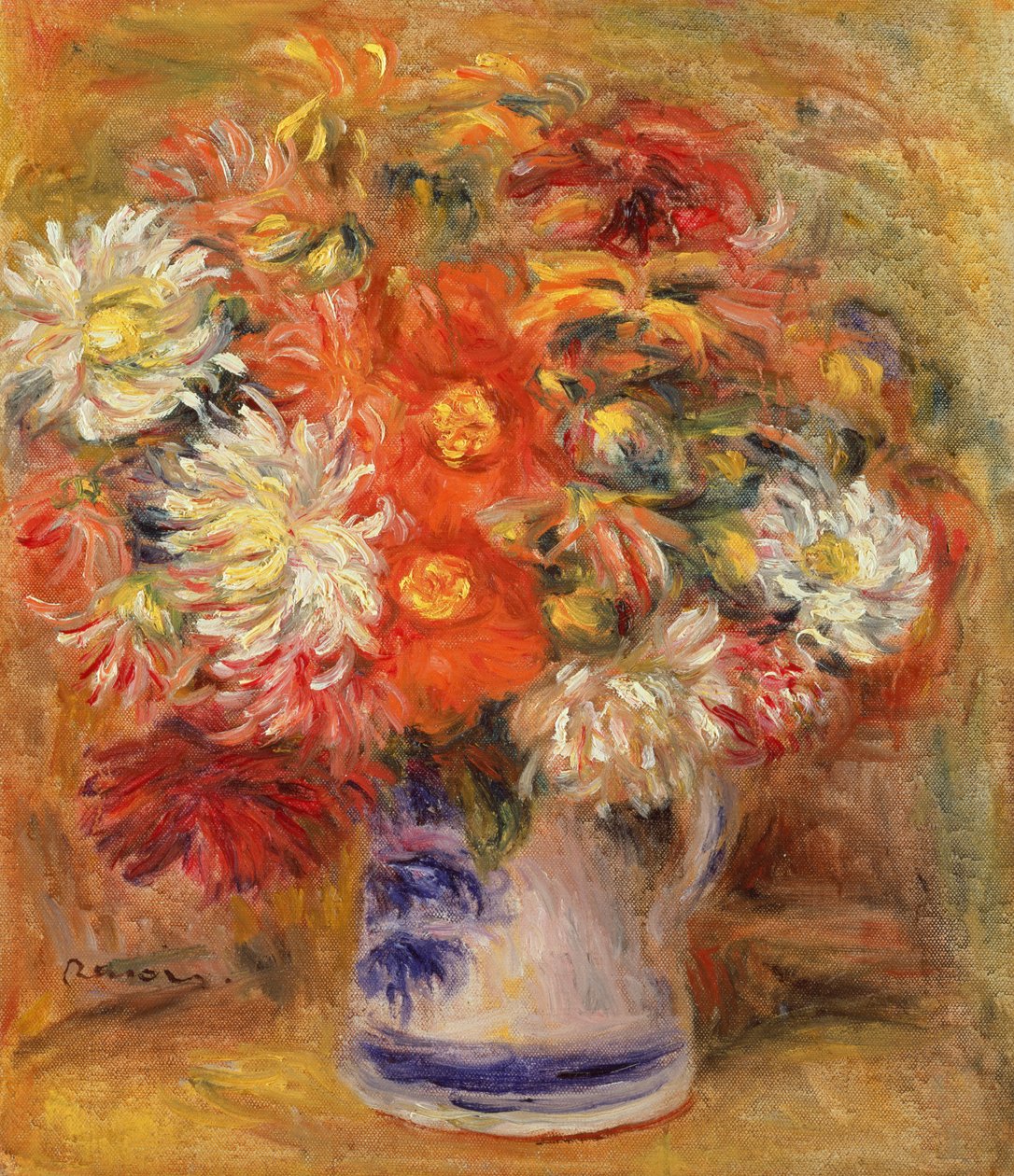 Krizantémok vázában, 1919 körül alkotó: Pierre Auguste Renoir