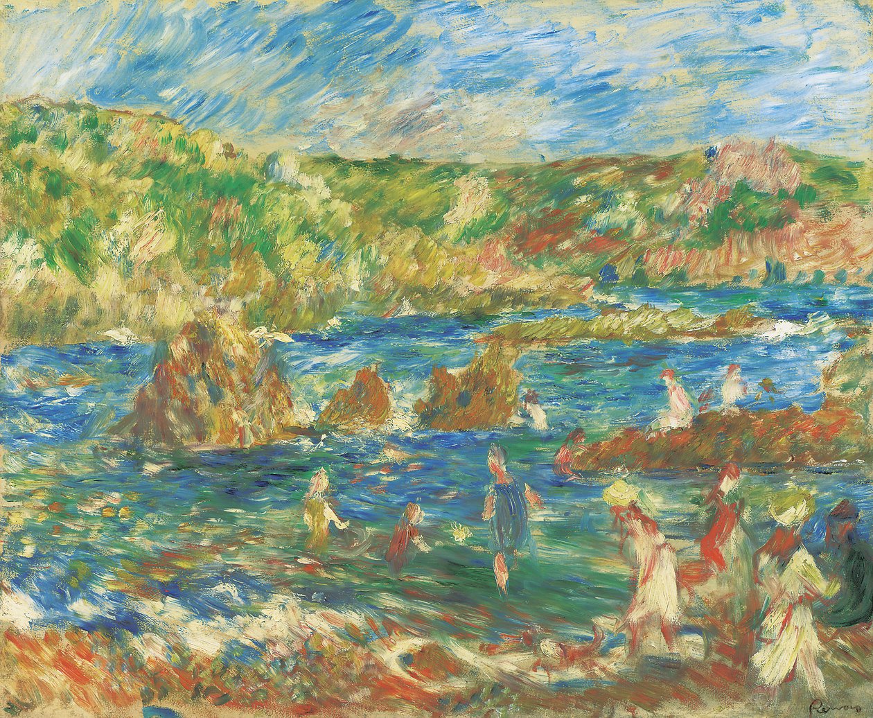 Gyerekek a tengerparton Guernsey, 1883 körül alkotó: Pierre Auguste Renoir