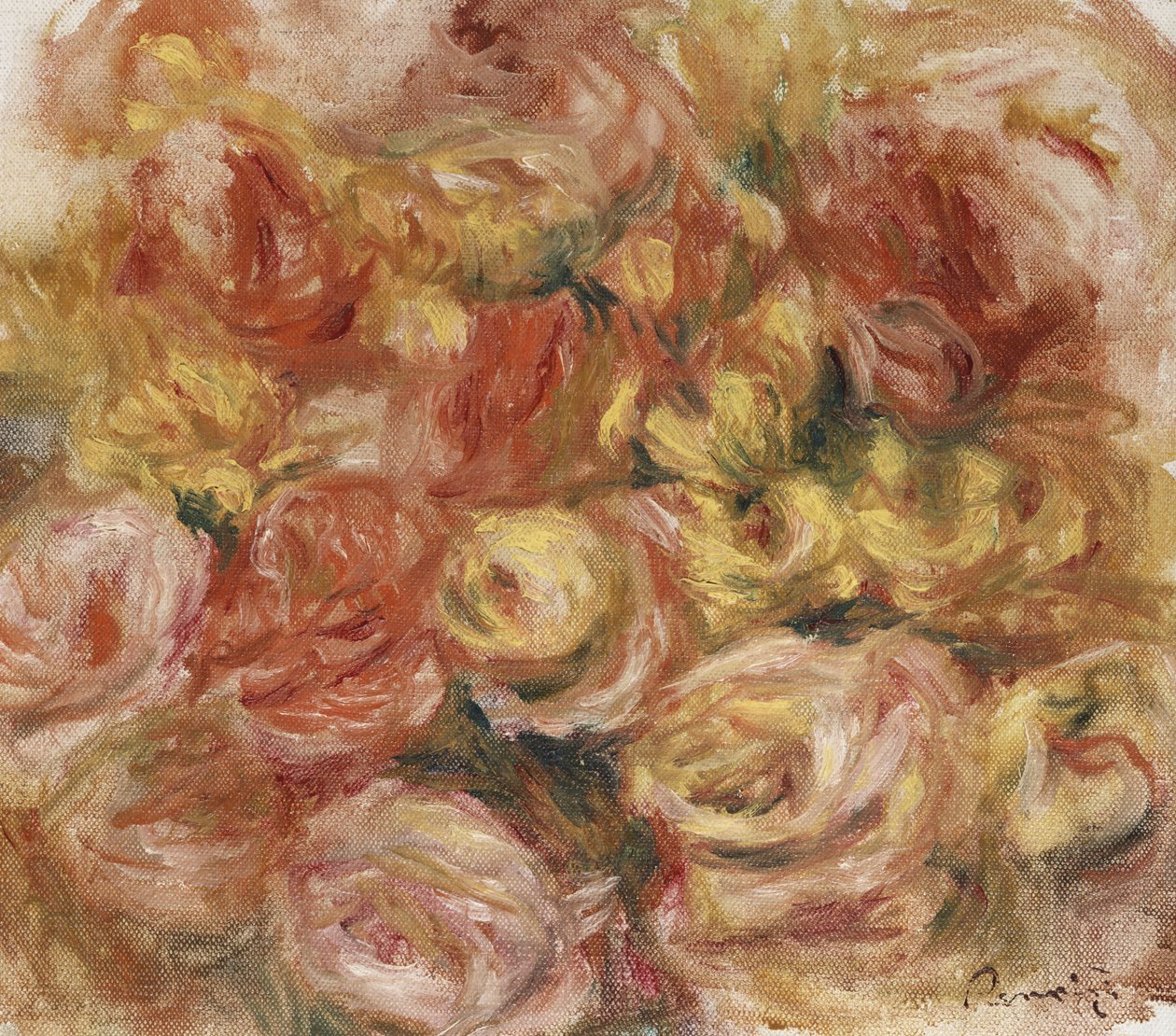 Virágvázlat, 1914 körül alkotó: Pierre Auguste Renoir