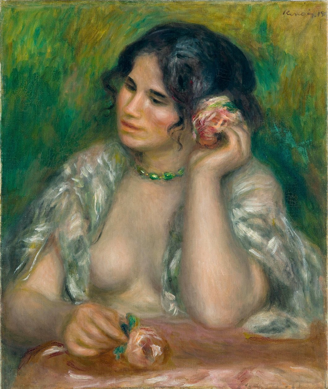 Gabrielle a rózsával alkotó: Pierre Auguste Renoir