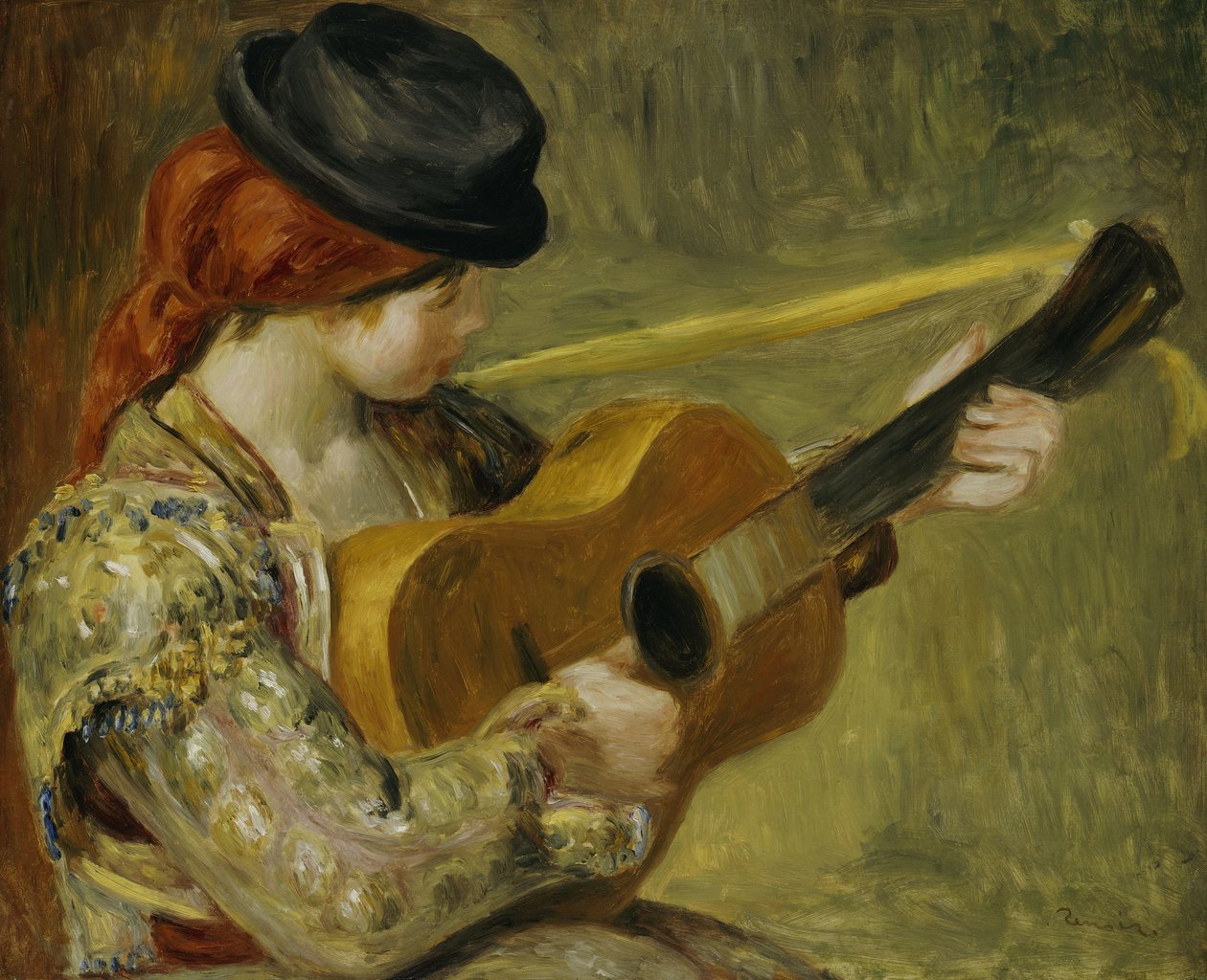 Gitáros lány, 1897 alkotó: Pierre Auguste Renoir