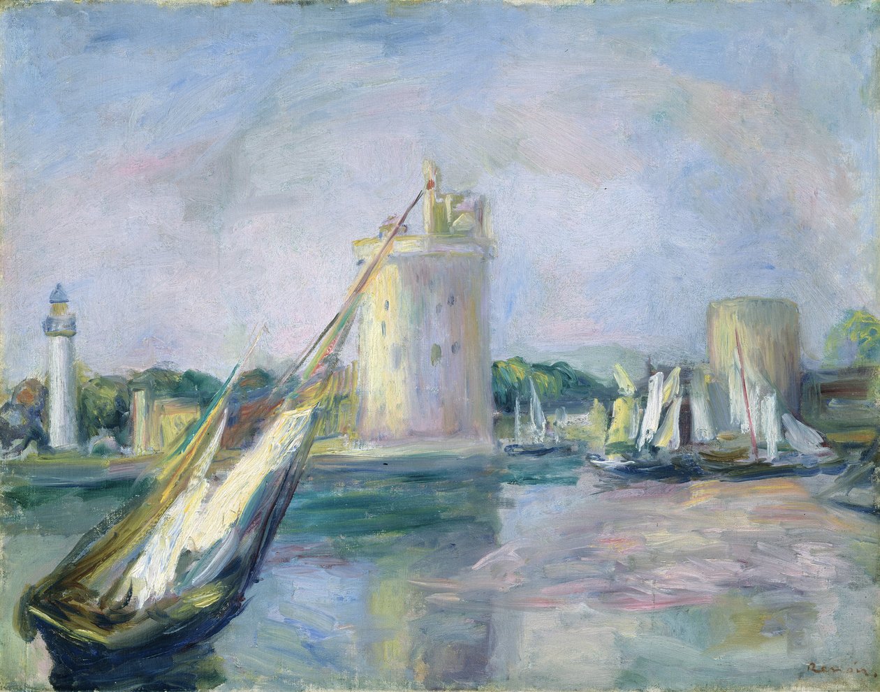 La Rochelle kikötő bejárata, 1896. alkotó: Pierre Auguste Renoir