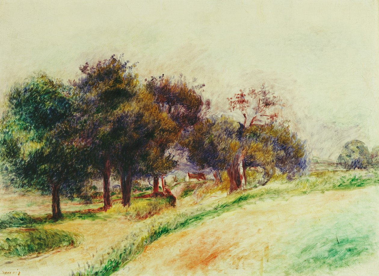 Tájkép; Fizetés, alkotó: Pierre Auguste Renoir