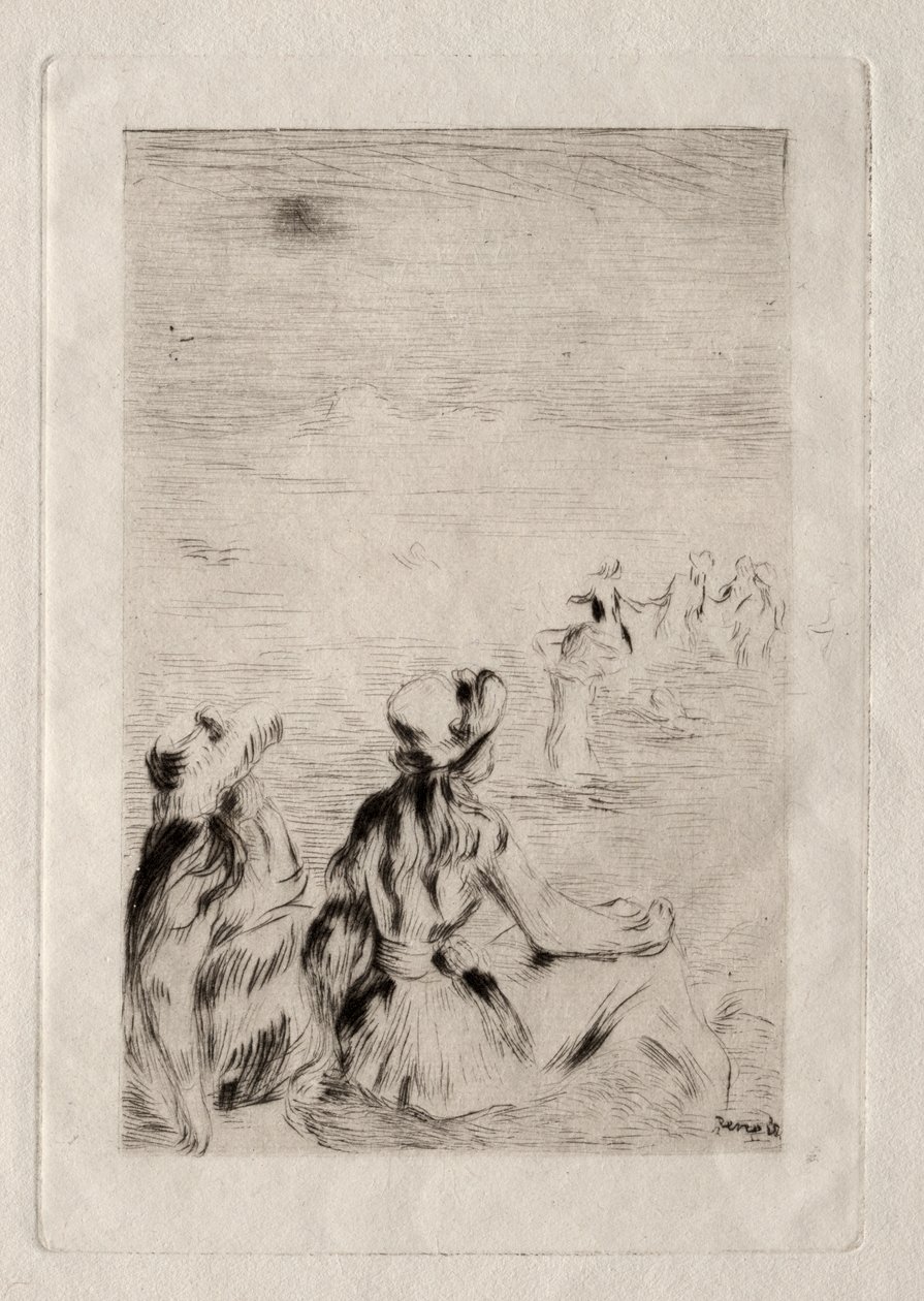 Berneval tengerpartján alkotó: Pierre Auguste Renoir