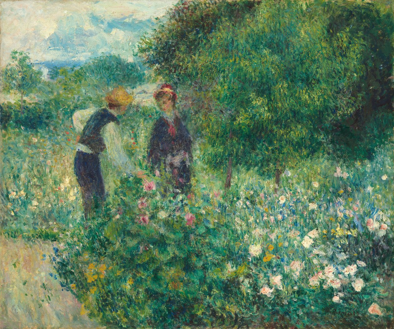 Virágszedés, 1875. alkotó: Pierre Auguste Renoir
