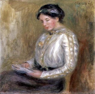 Olvasás (olaj, vászon) alkotó: Pierre Auguste Renoir