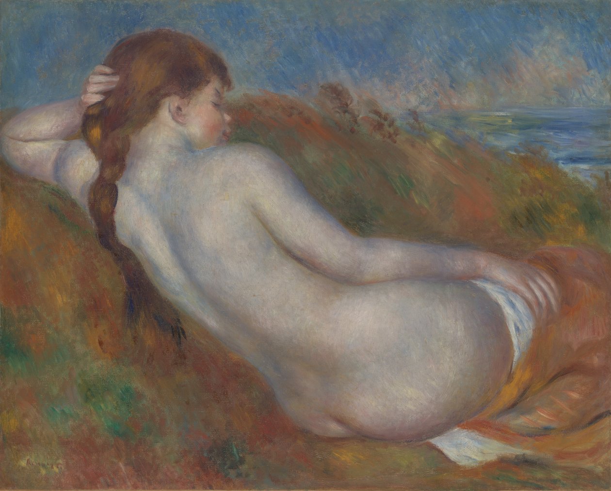 Fekvő akt, 1883. alkotó: Pierre Auguste Renoir