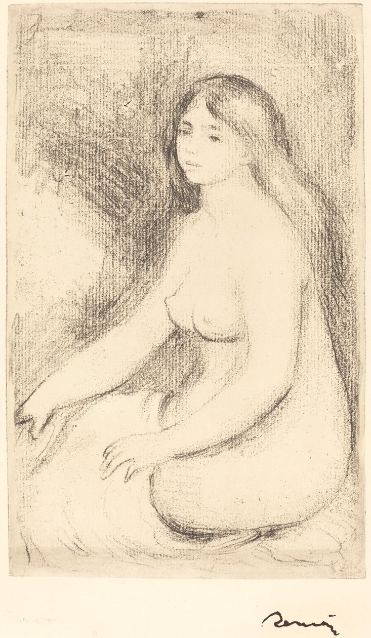 Ülő fürdőző Baigneuse assise, c. 1905. alkotó: Pierre Auguste Renoir