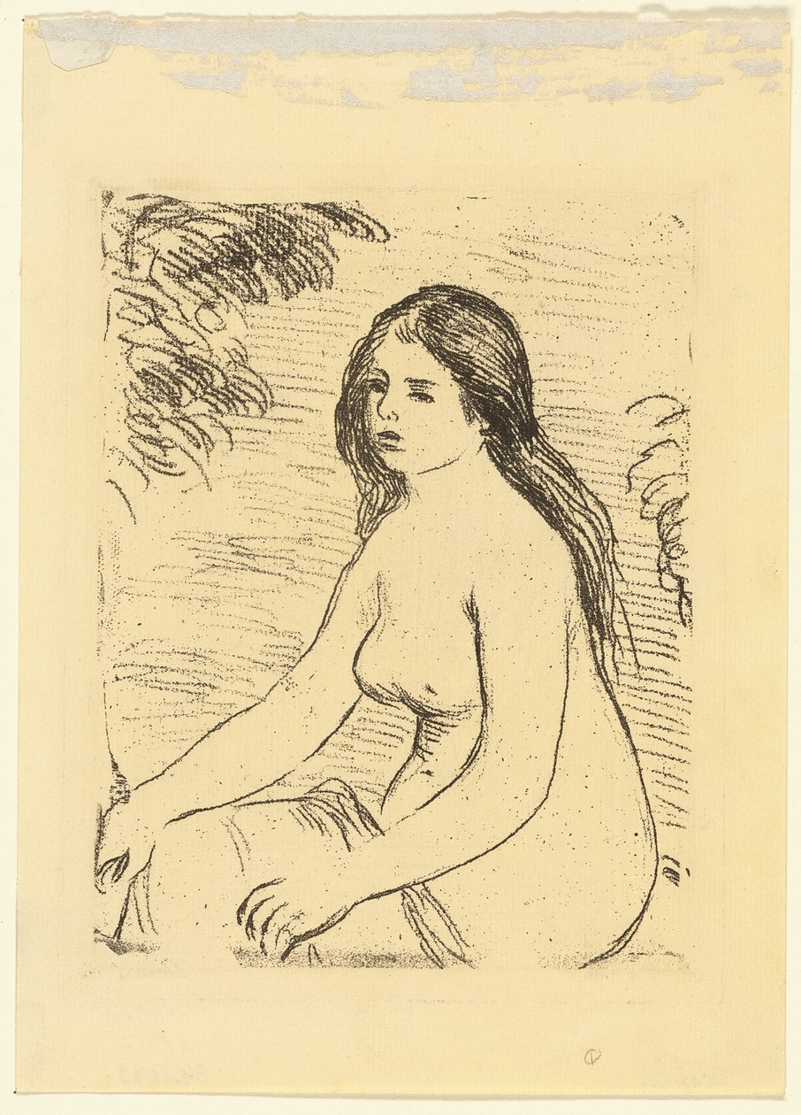 Ülő meztelen nő alkotó: Pierre Auguste Renoir