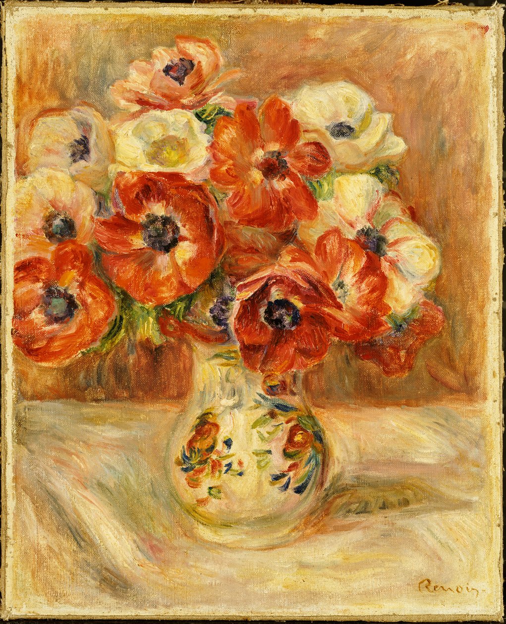 Csendélet kökörcsinekkel alkotó: Pierre Auguste Renoir