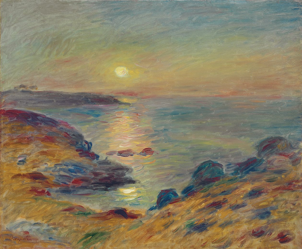 Naplemente Douarnenezben, kb. 1883 alkotó: Pierre Auguste Renoir