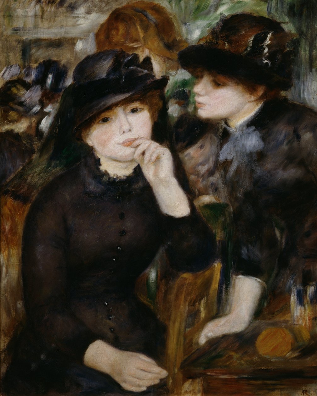 Két fekete ruhás lány, 1880-1882. alkotó: Pierre Auguste Renoir