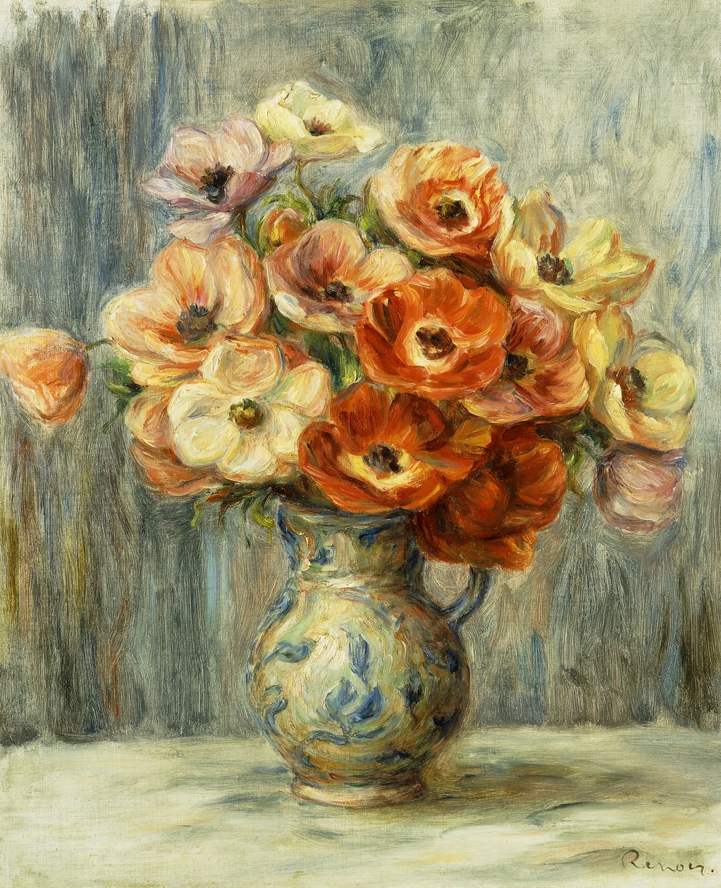 Váza d"Anemones, alkotó: Pierre Auguste Renoir