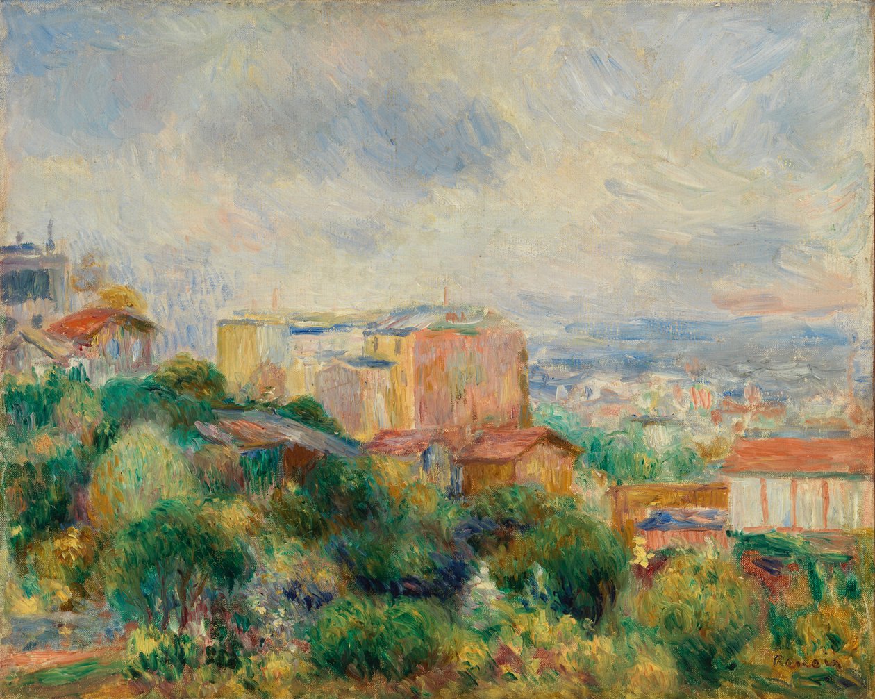 Kilátás a Montmartre felől (Vue de Montmartre) alkotó: Pierre Auguste Renoir