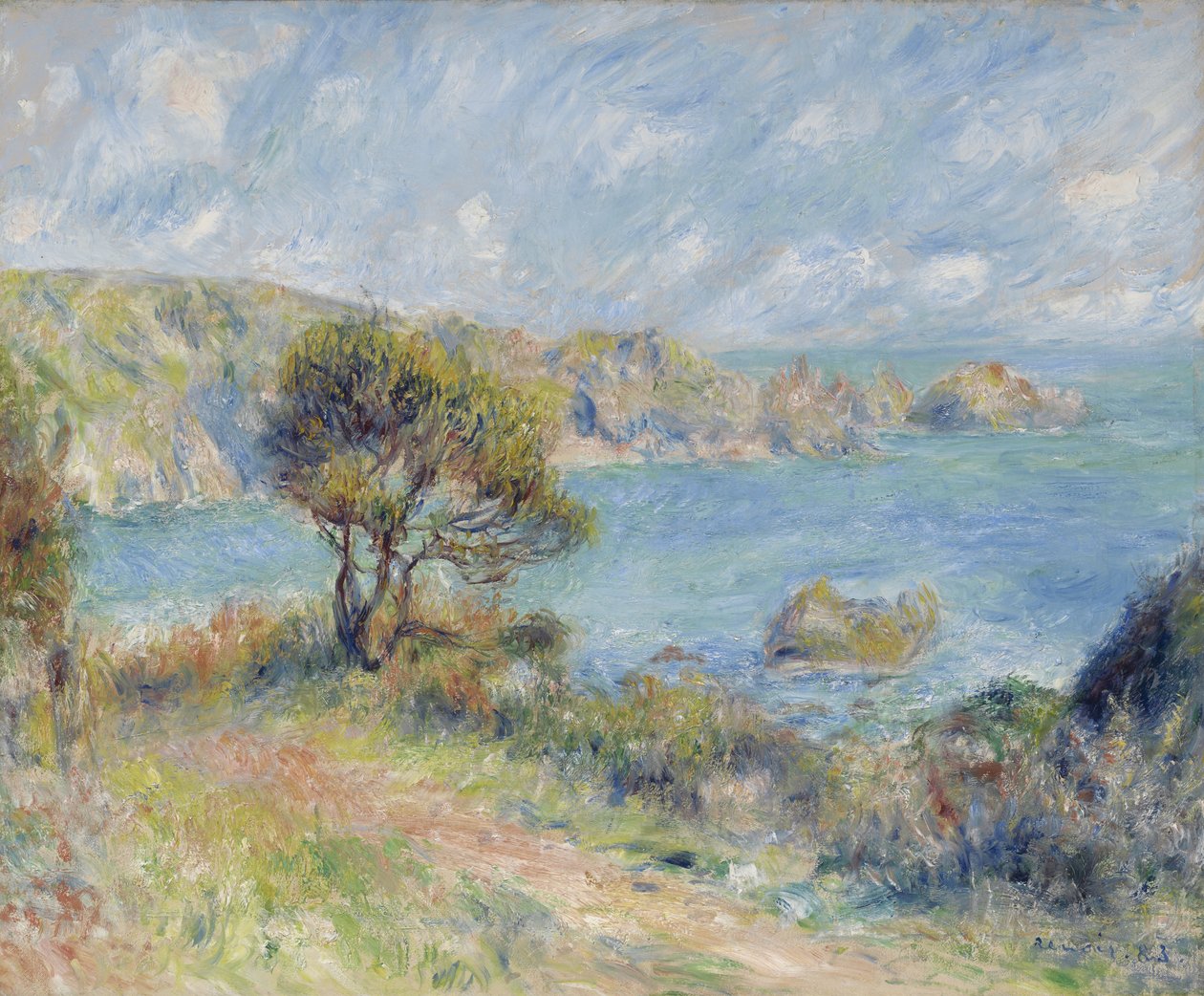 Megtekintés Guernseyben, 1883 alkotó: Pierre Auguste Renoir