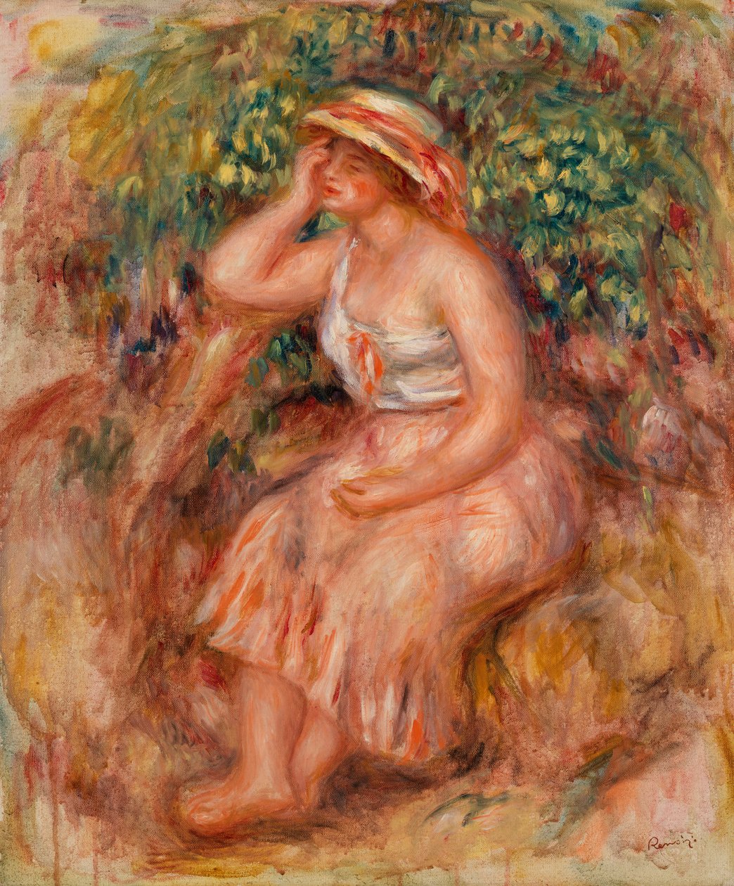 Álmodozó nő alkotó: Pierre Auguste Renoir
