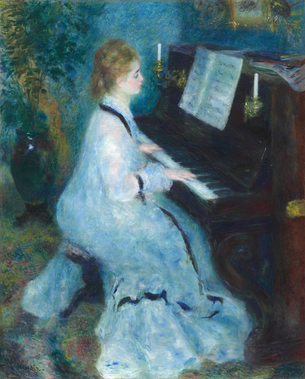 Nő a zongoránál alkotó: Pierre Auguste Renoir