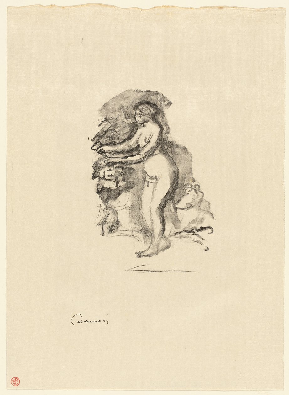 Nő szőlővel alkotó: Pierre Auguste Renoir