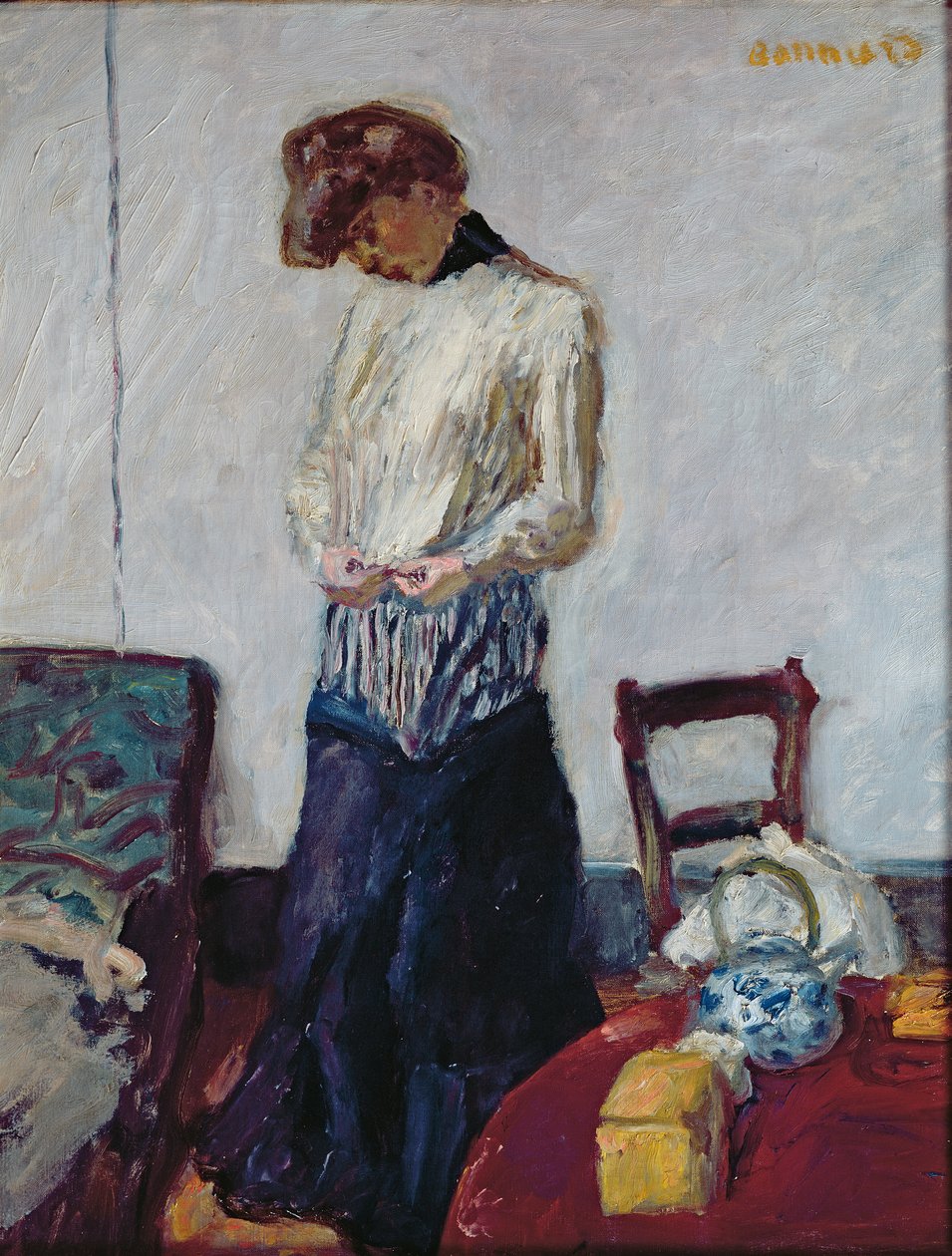 Egy nő vetkőzik alkotó: Pierre Bonnard