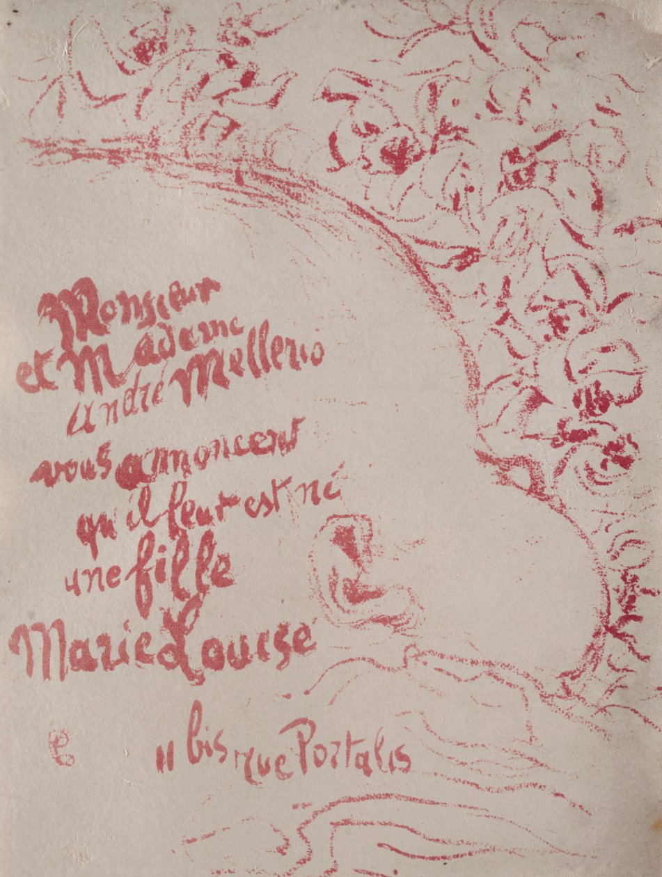 Születési bejelentés, 1898. alkotó: Pierre Bonnard
