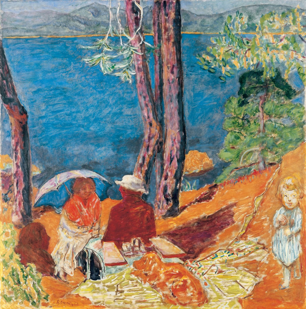 Tengernél, Fenyők alatt alkotó: Pierre Bonnard