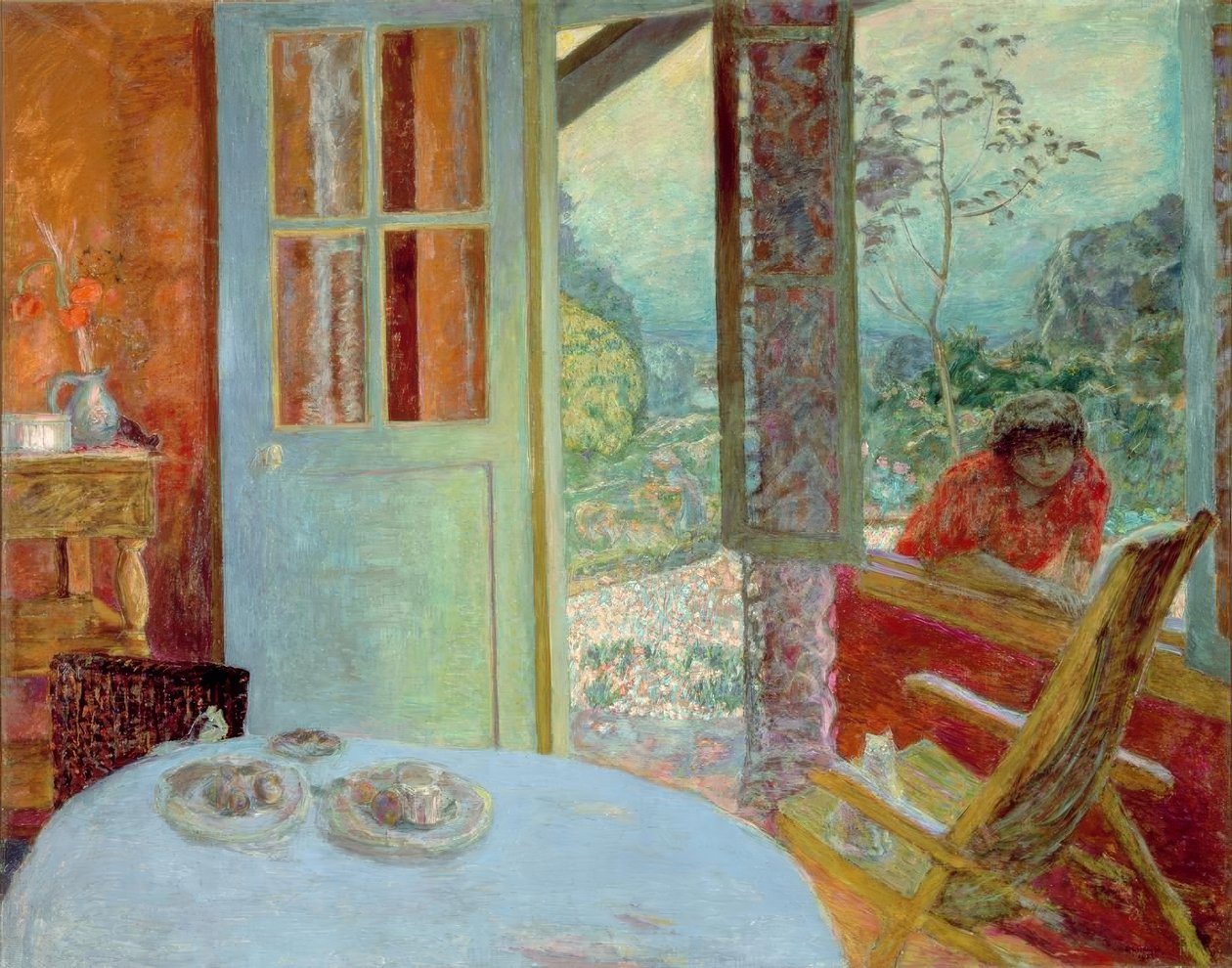 Az ebédlő a vidéken alkotó: Pierre Bonnard