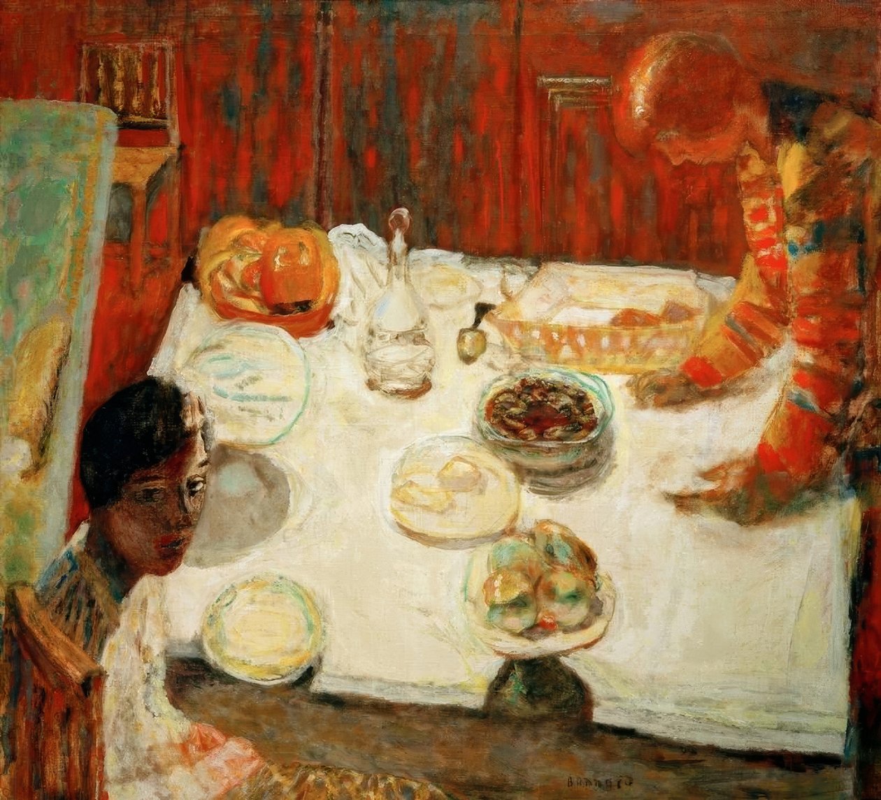 A fehér terítő alkotó: Pierre Bonnard