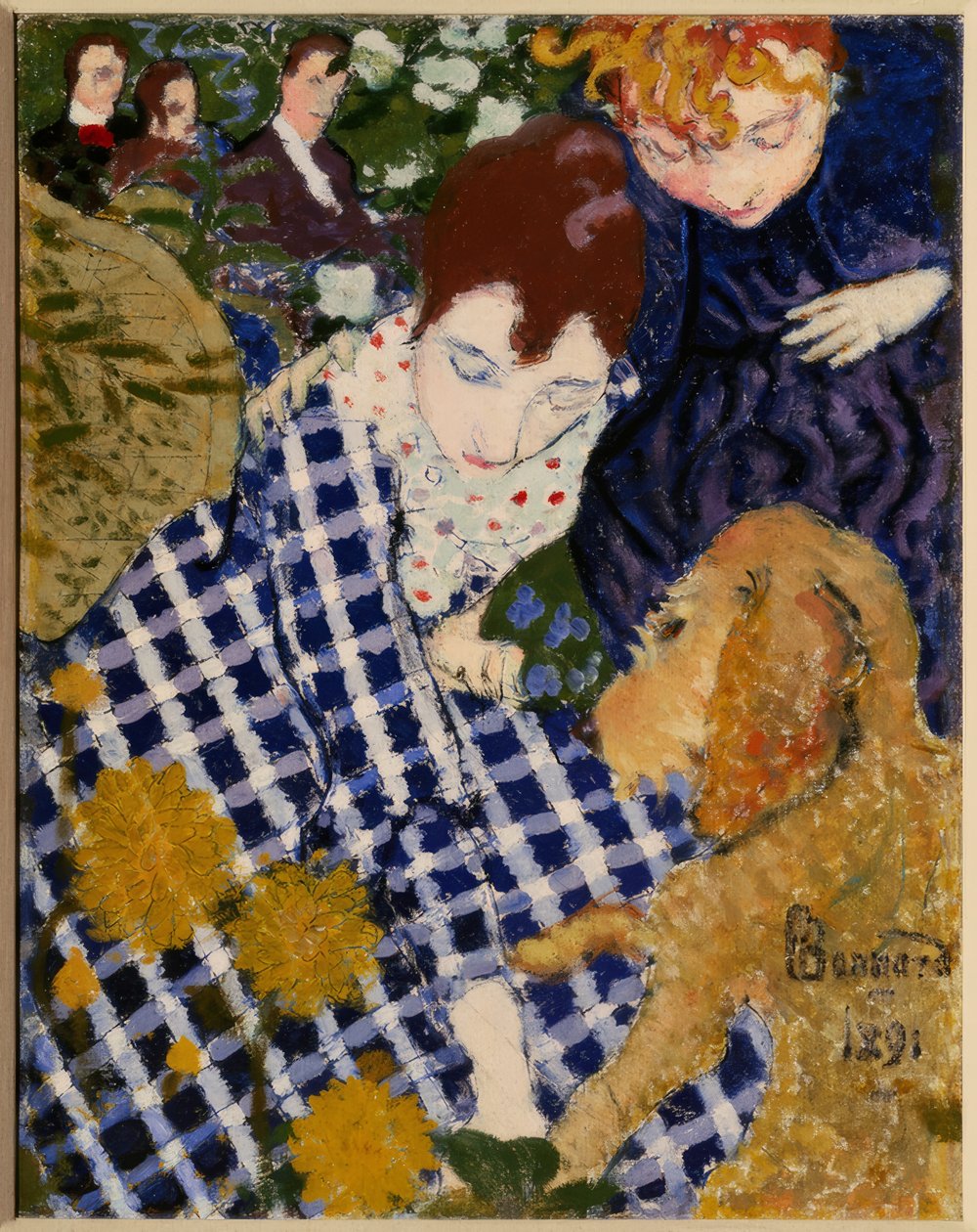Nő kutyával alkotó: Pierre Bonnard