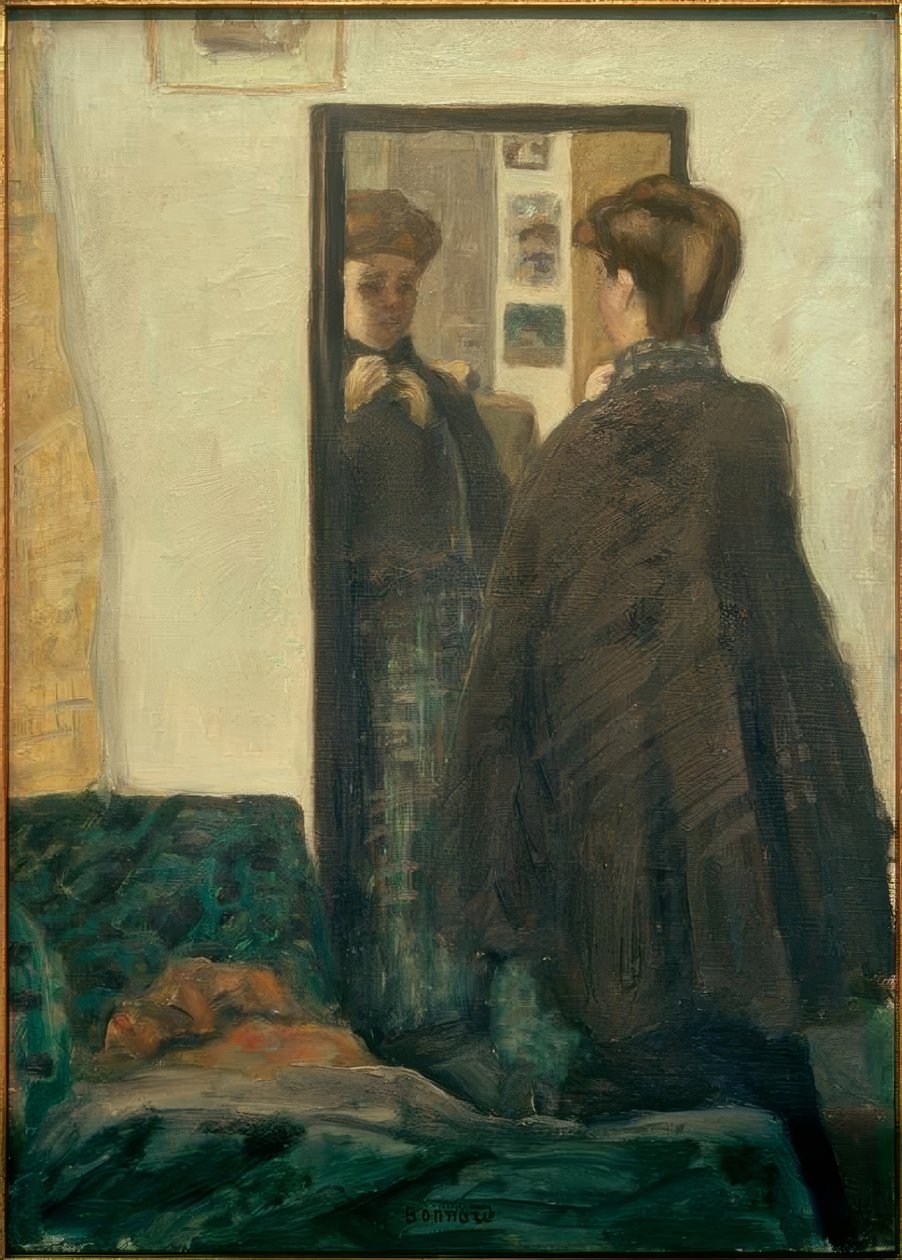 Nő a tükör előtt alkotó: Pierre Bonnard