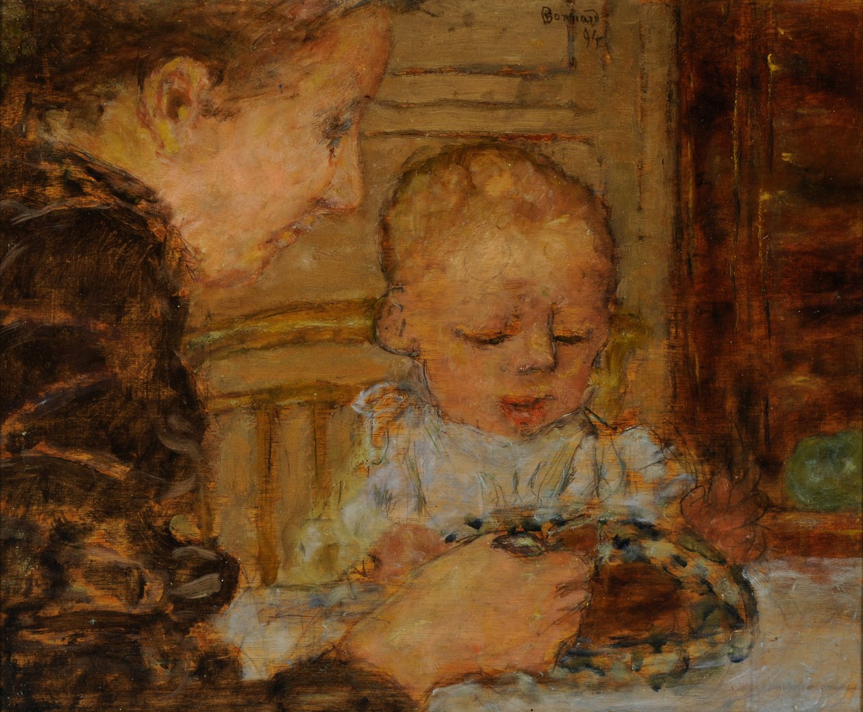 Nagymama és gyermeke alkotó: Pierre Bonnard