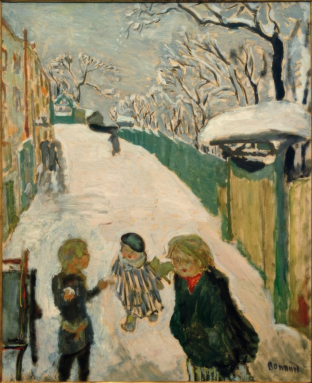 Gyermekjátékok a hóban / Az utca alkotó: Pierre Bonnard
