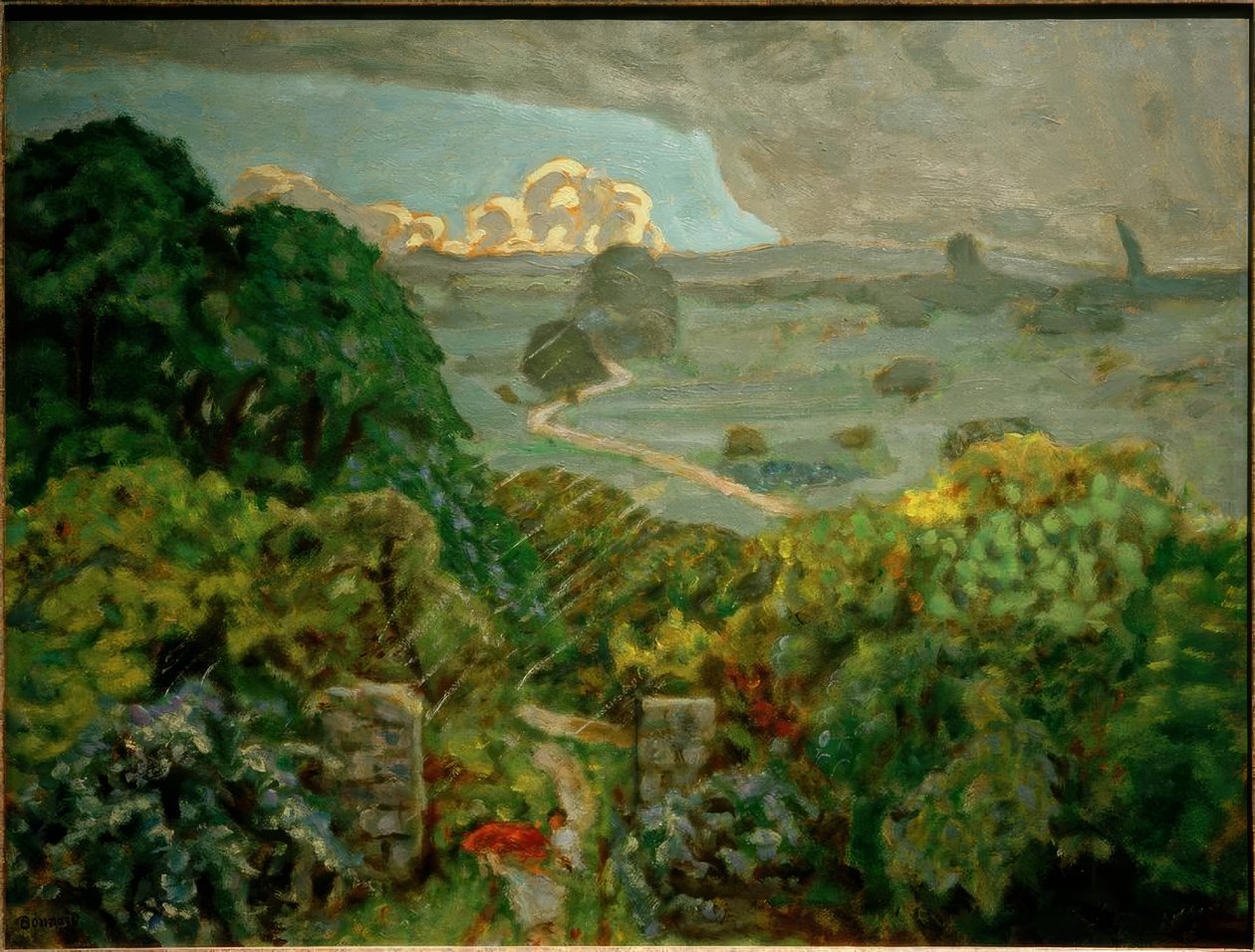 A vihar Vernouillet-ban alkotó: Pierre Bonnard