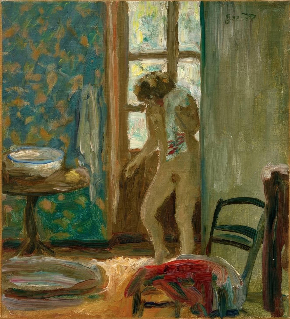 A WC. Törölköző meztelen alkotó: Pierre Bonnard