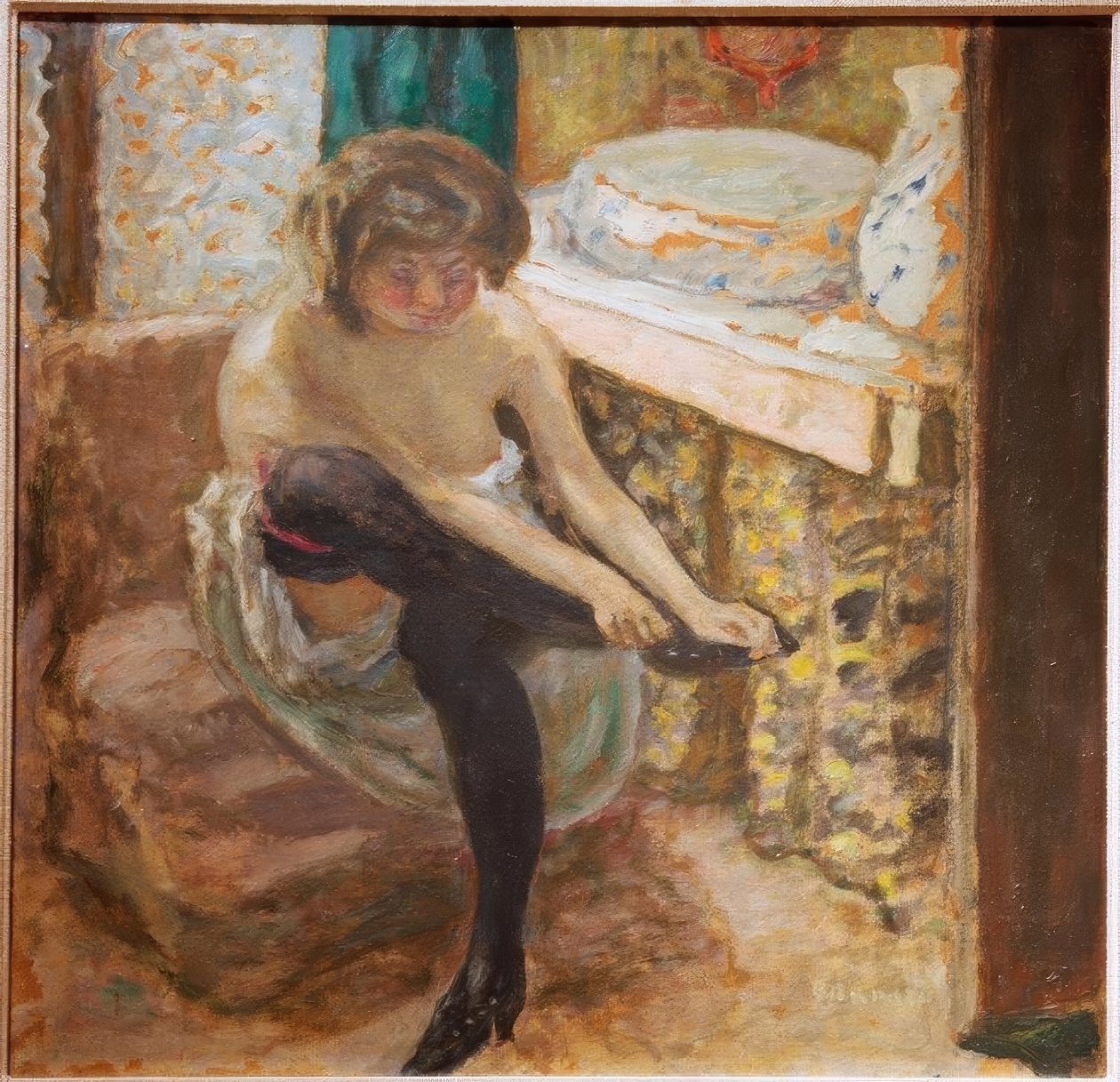 A fekete harisnyás nő alkotó: Pierre Bonnard