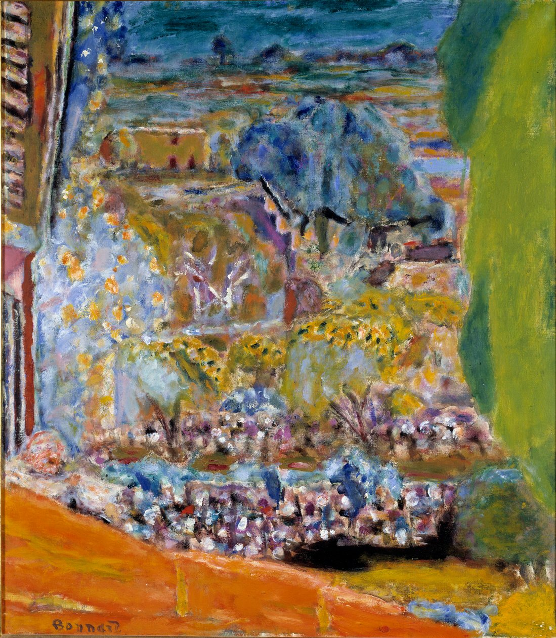A vörös tető Cannet tája alkotó: Pierre Bonnard