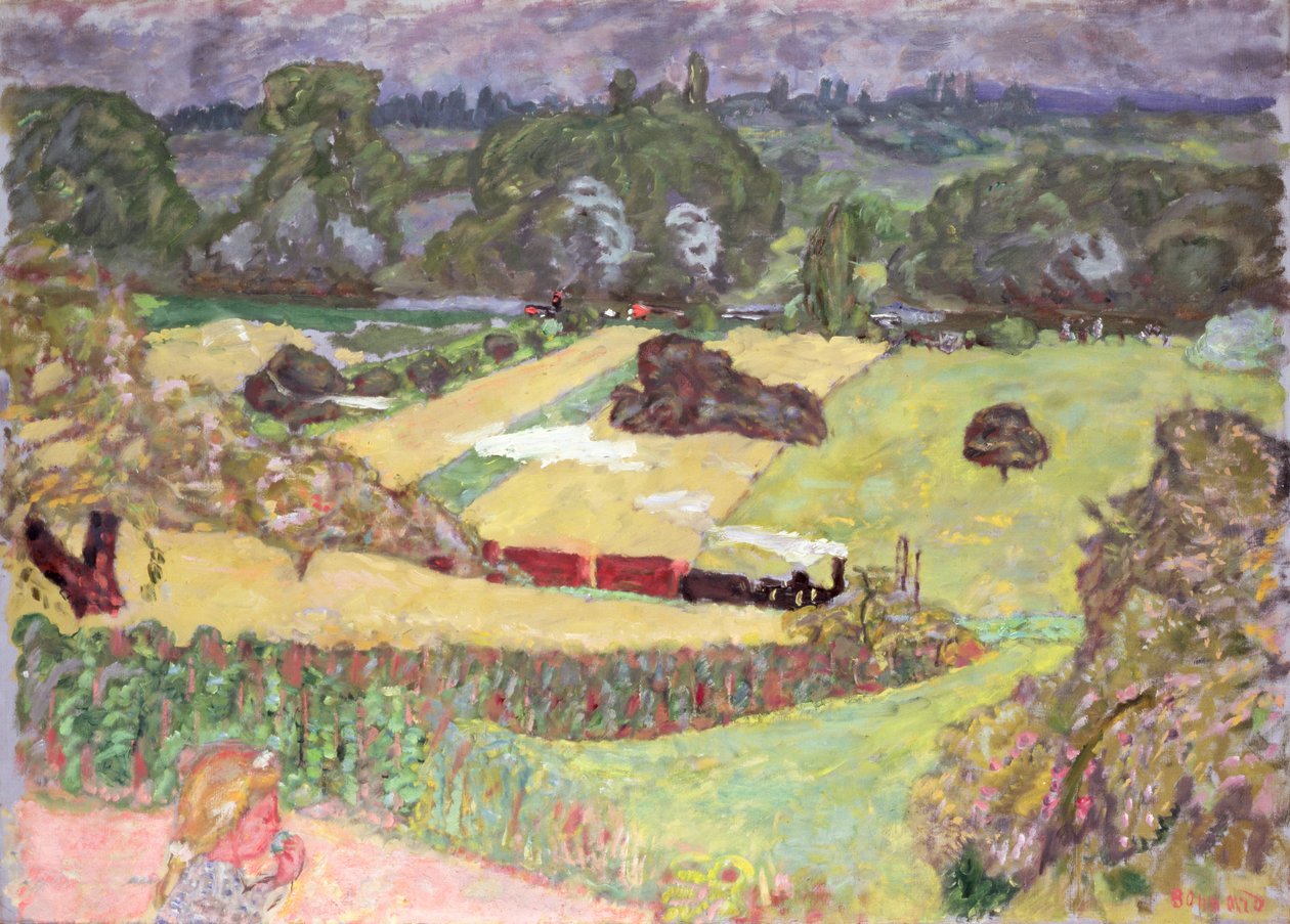 Táj tehervonattal, 1909 alkotó: Pierre Bonnard