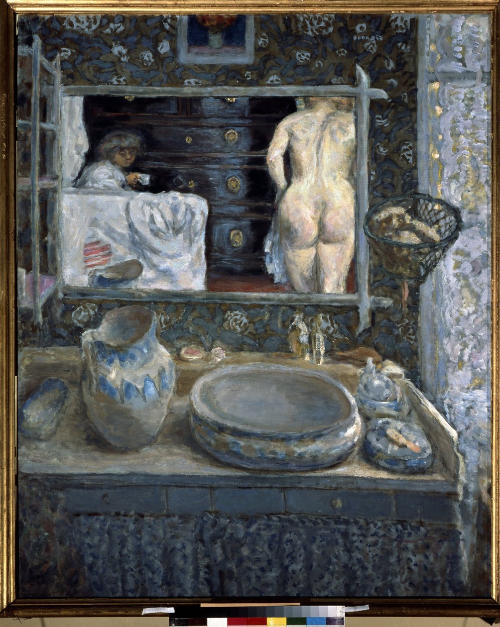 Tükör a mosdóállvány felett alkotó: Pierre Bonnard
