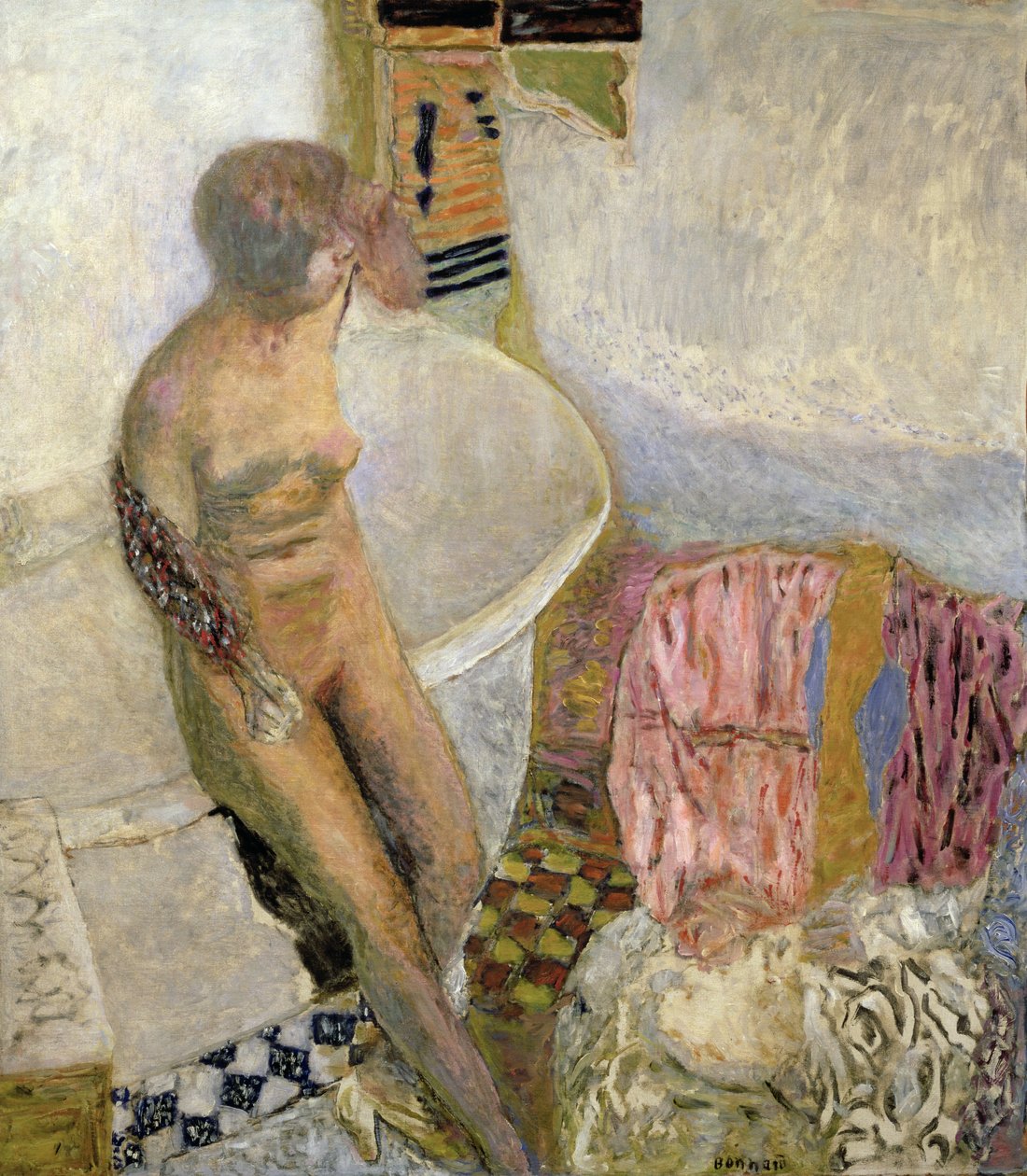 Akt a fürdőkád mellett alkotó: Pierre Bonnard