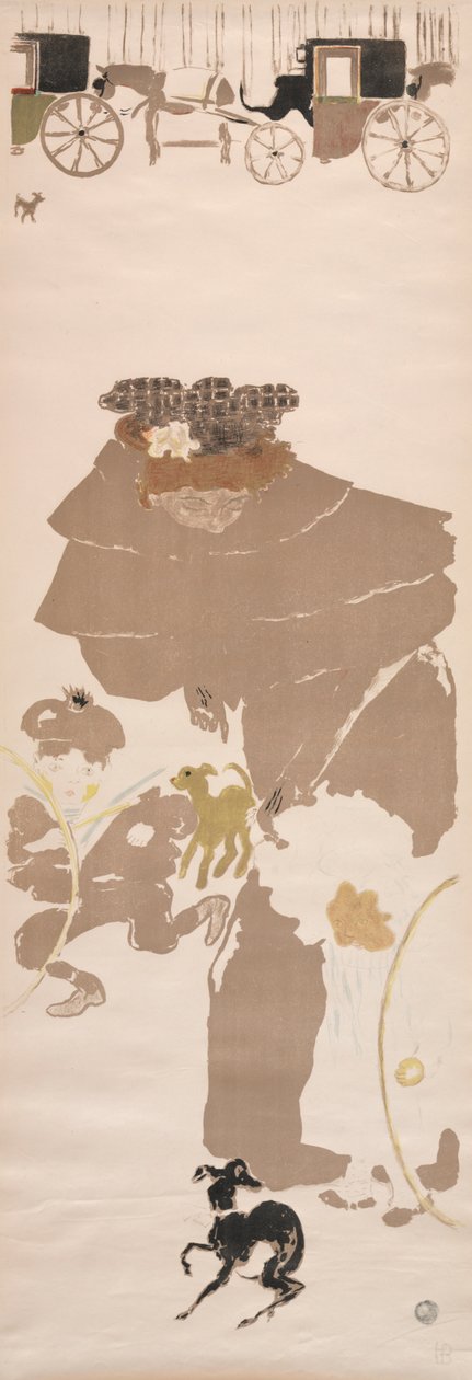 Nursemaids Promenade, Kocsifríz, 1895. alkotó: Pierre Bonnard