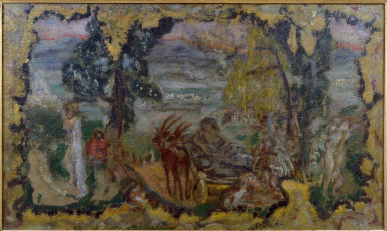 Animált táj fürdőzőkről alkotó: Pierre Bonnard