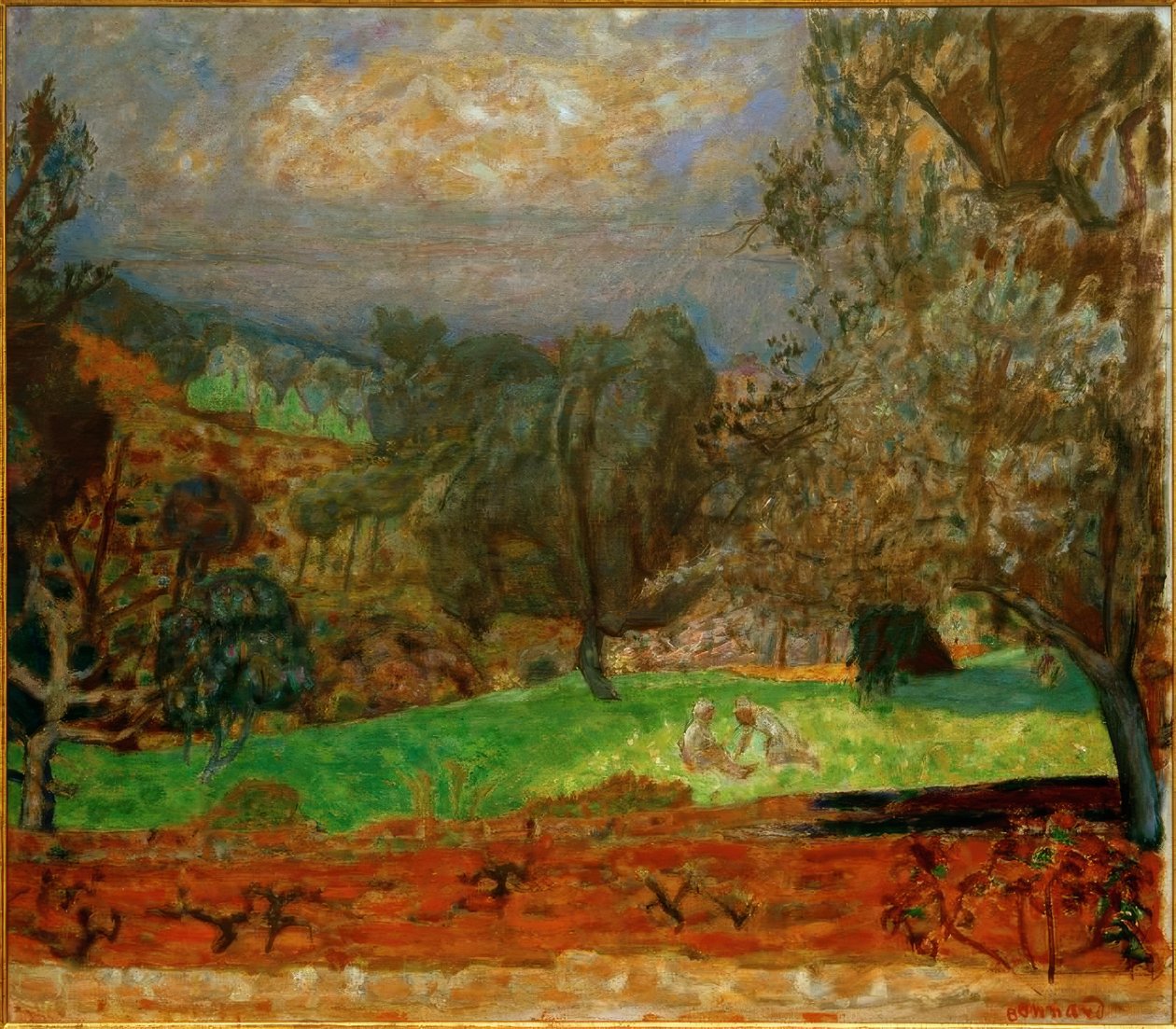 Táj naplementekor (Le Cannet) alkotó: Pierre Bonnard
