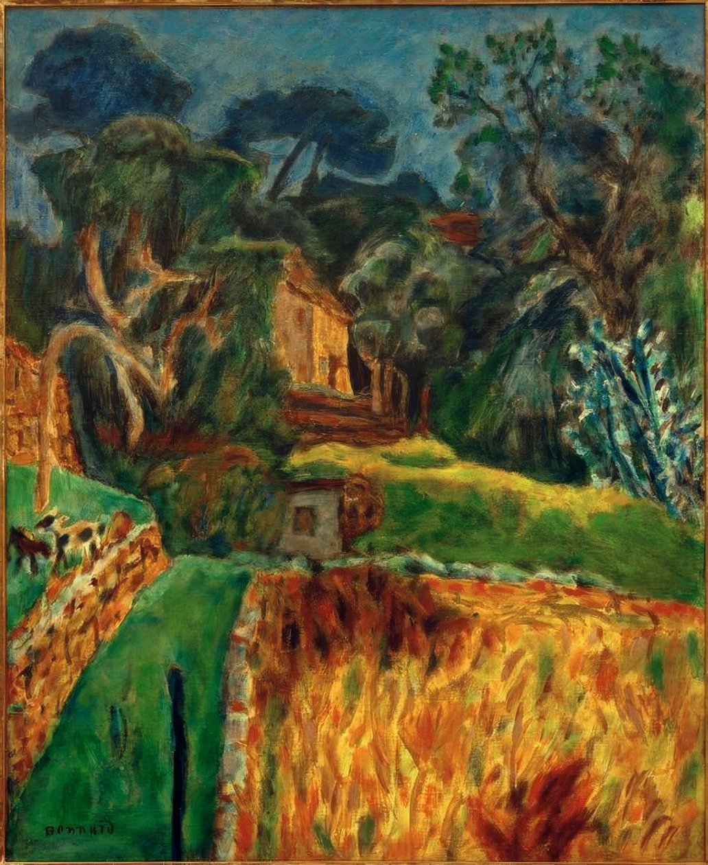 Déli táj (LEnclos aux goats) alkotó: Pierre Bonnard