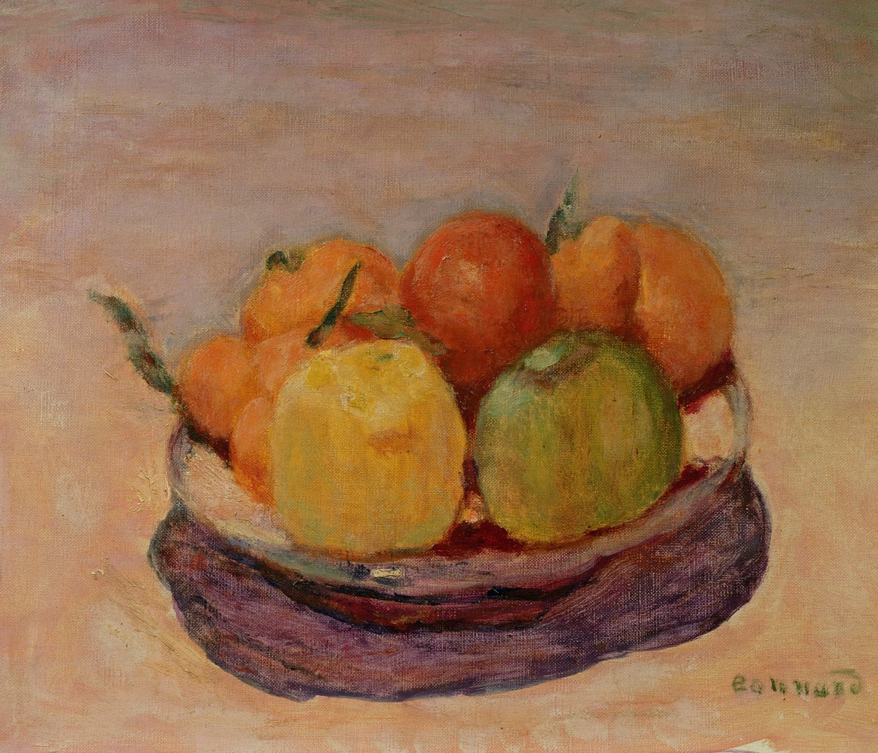 Csendélet gyümölccsel alkotó: Pierre Bonnard